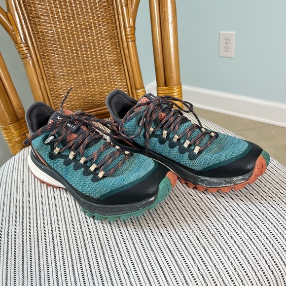 Merrell Bravada Waterproof Women's Walking Shoes Blue Pink - Picture 5 of 9